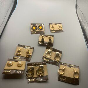 Lot of 8 Assorted Vintage Karen Earrings ON PACKAGE